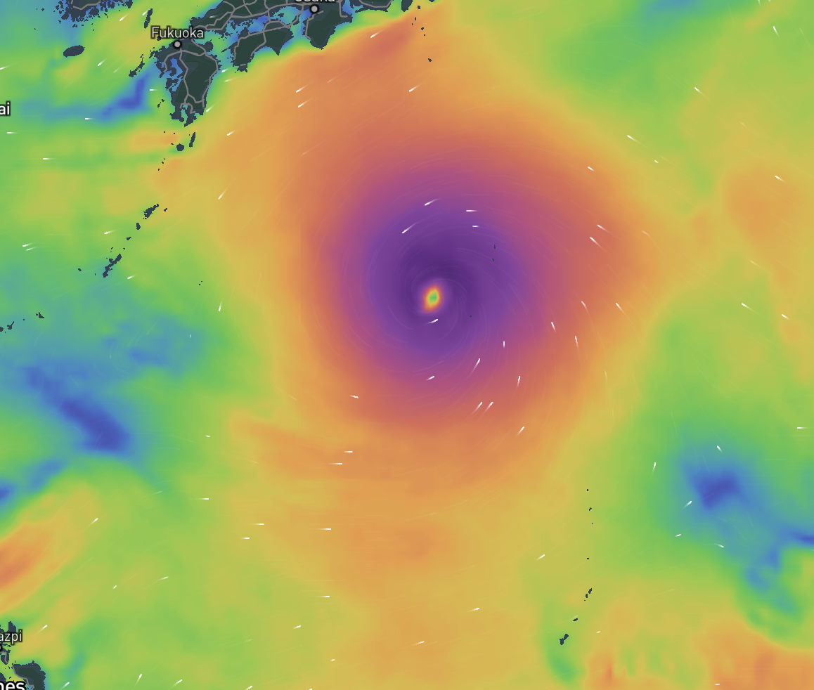 Wind weather layer preview